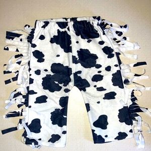 Cow print fringe pants 🐄